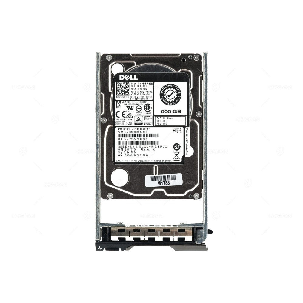YKT0W DELL HDD 900GB 15K SAS 12G 2.5" SFF G11 G12 G13