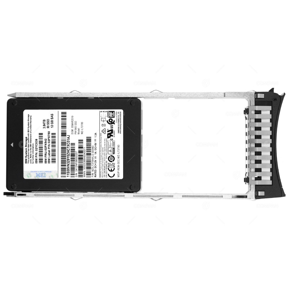02PX542 IBM 3.84TB SSD SAS 12G 2.5" SFF FOR IBM STORWIZE V5030E