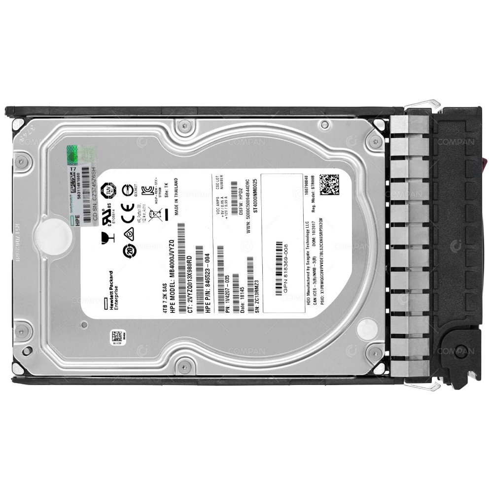 826550-001 HP MDL HDD 4TB 7.2K SAS 12G 3.5" LFF
