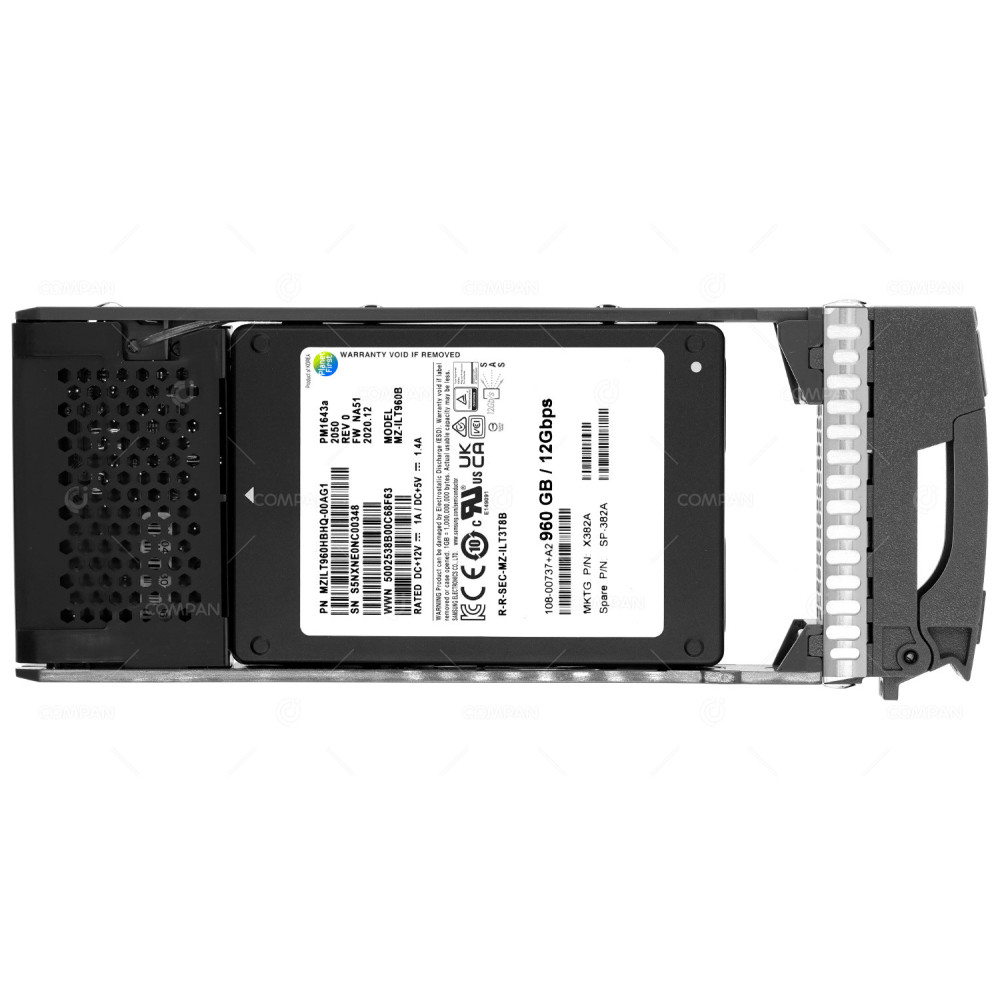 X382A  NETAPP SSD 960GB SAS 12G 2.5" SFF FOR NETAPP E2824 DE224C