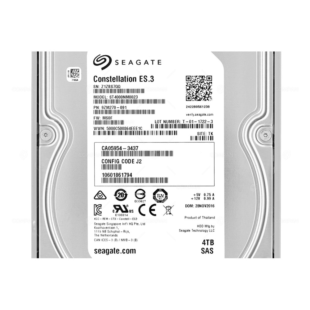 CA07670-E094 FUJITSU HDD 4TB 7.2K SAS 6G 3.5" FOR ETERNUS DX S3 S800 S6