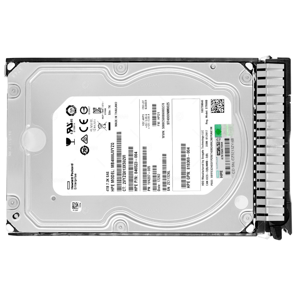819079-001 HP HDD 4TB 7.2K SAS 12G 3.5" LFF FOR PROLIANT G8 G9 G10