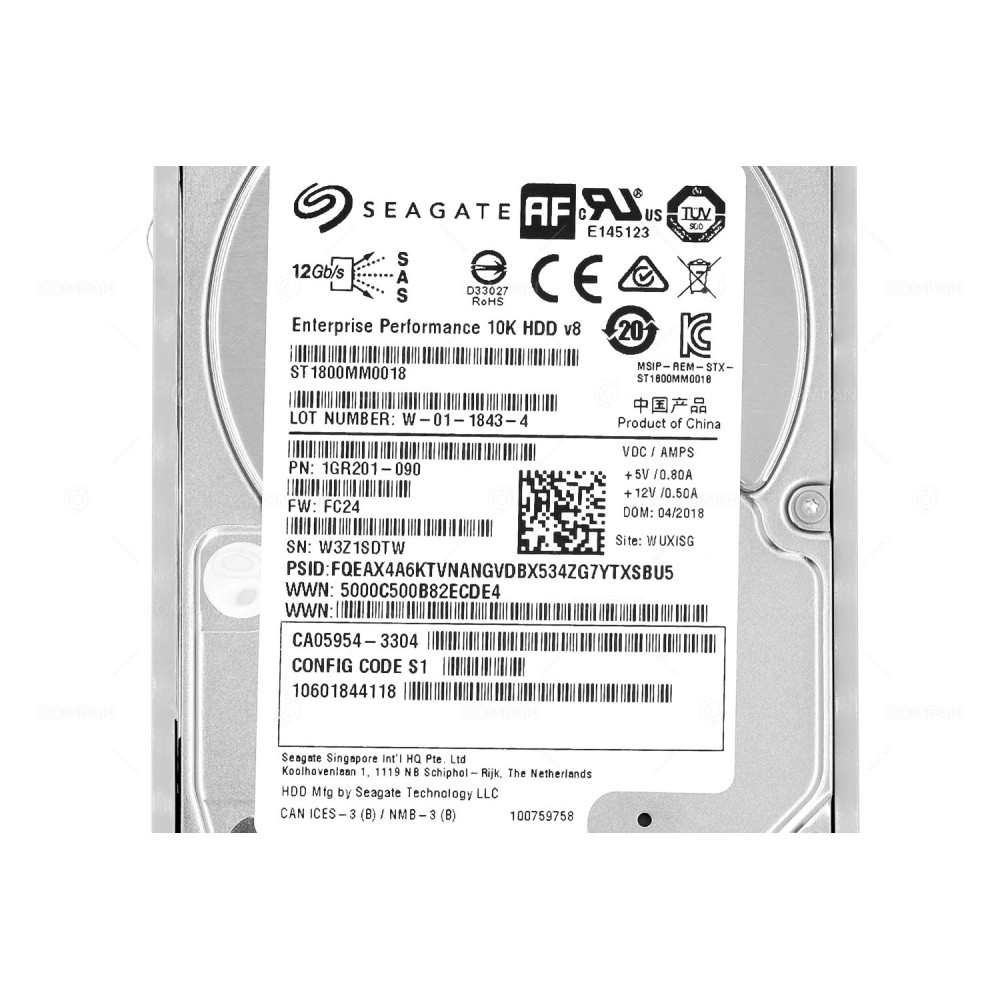 CA08226-E818 FUJITSU HDD 1.8TB 10K SAS 12G 2.5" SFF FOR FUJITSU DX S4 DE