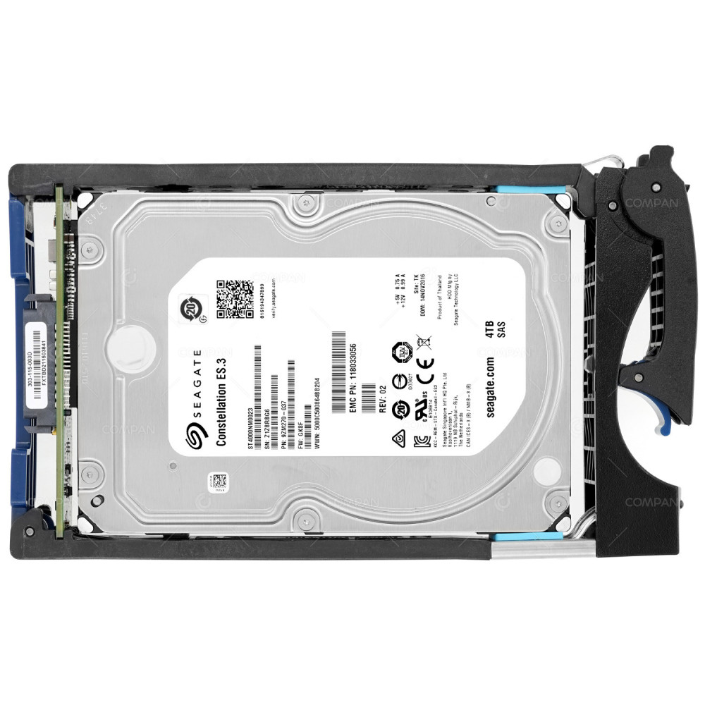 005050160 EMC 4TB 7.2K 3.5 LFF 6G SAS HARD DRIVE FOR DATADOMAIN EXPANSION ST4000NM0023, 9ZM270-037, 118033056