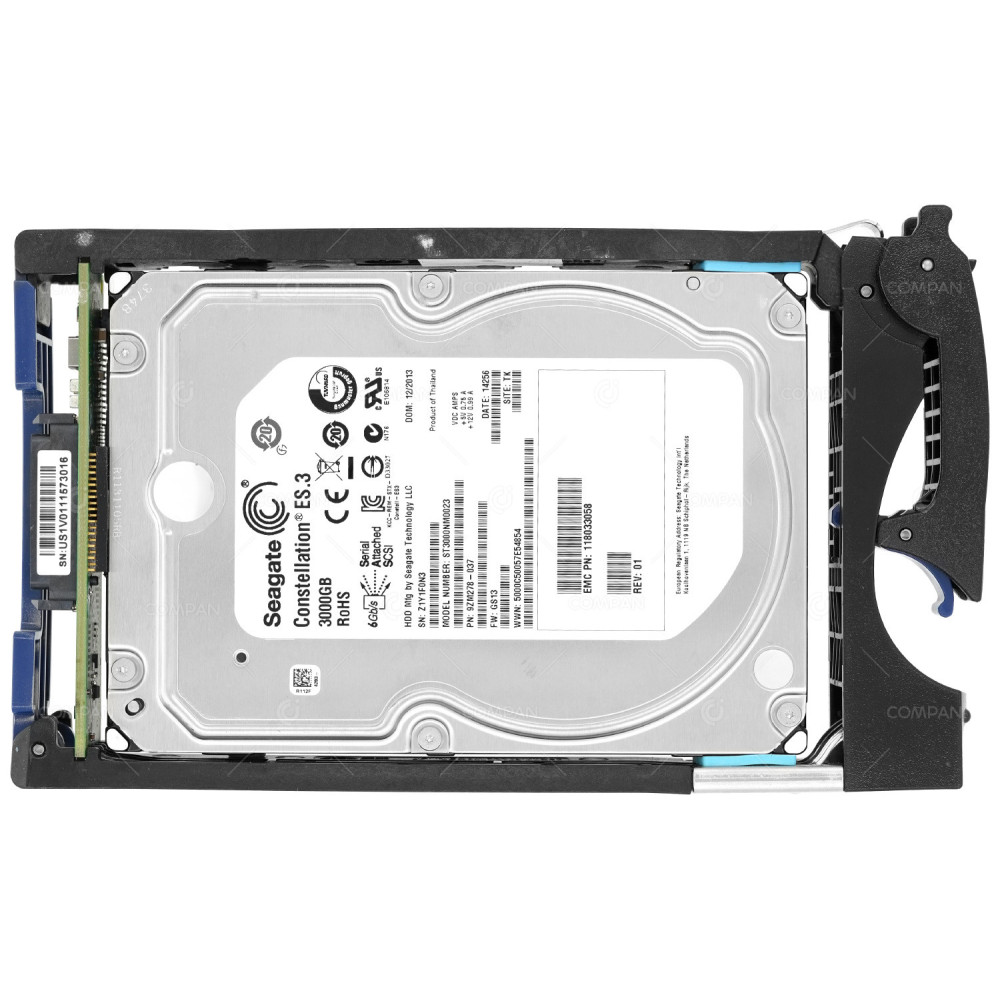 005050744 EMC 3TB 7.2K 3.5 LFF 6G SAS HARD DRIVE FOR  VNX5200 VNX5400 VNX5600 VNX5800 VNX7600 VNX8000 V4-VS07-030, 118033058, ST3000NM0023, 9ZM278-037