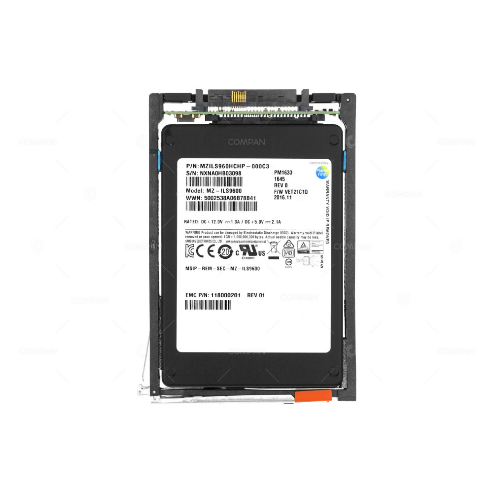 005051745 EMC 960GB 2.5" SFF 6G 12G SAS VNX FLASH SSD 118000201