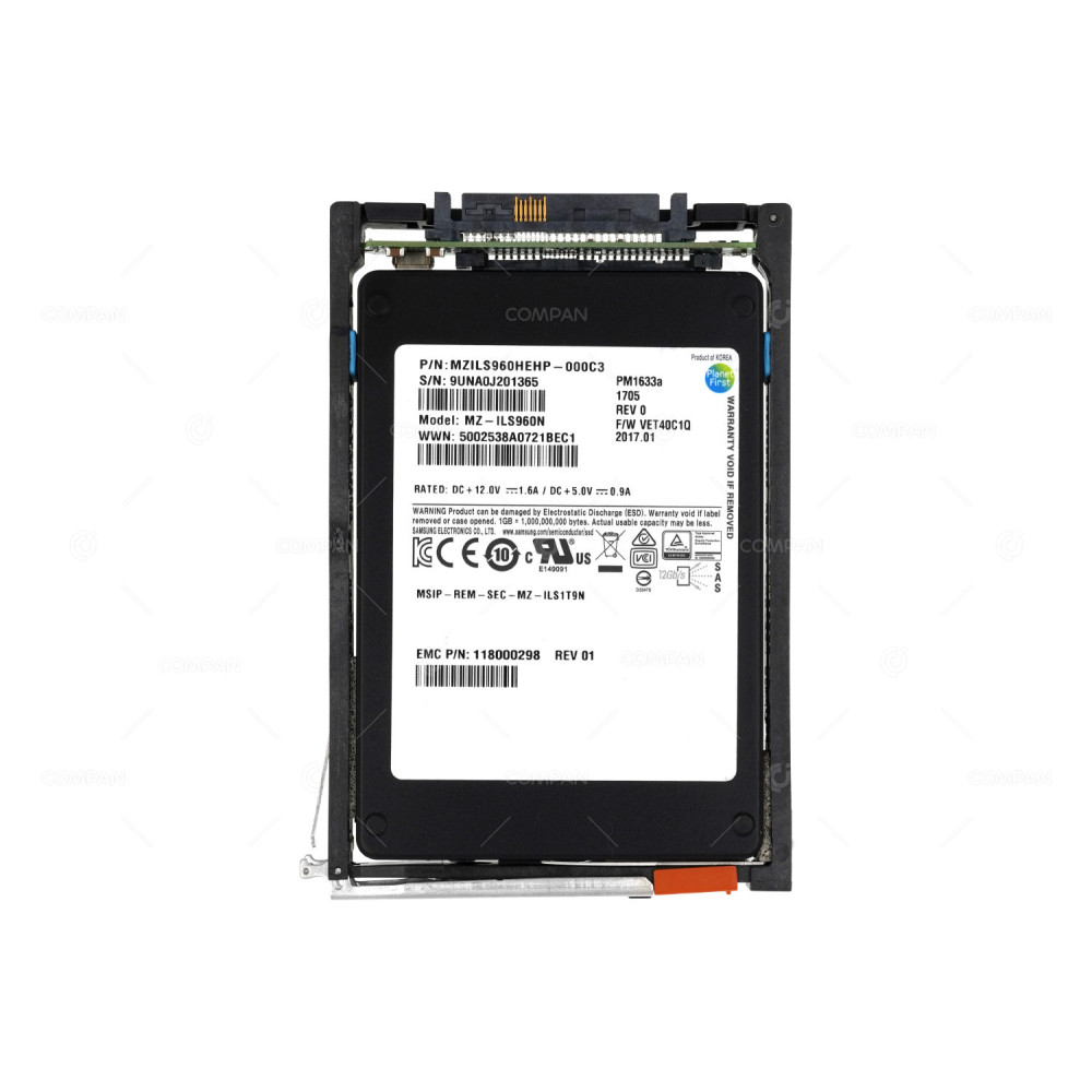 005052114 EMC 960GB 6G 12G SAS 2.5" SFF VMAX FLASH SSD 118000298