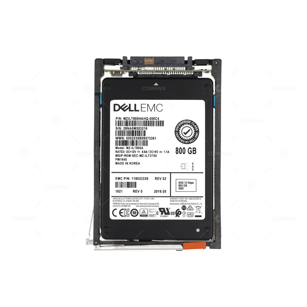 005052612 EMC SSD 800GB SAS 12G 2.5" SFF FOR EMC UNITY DAE