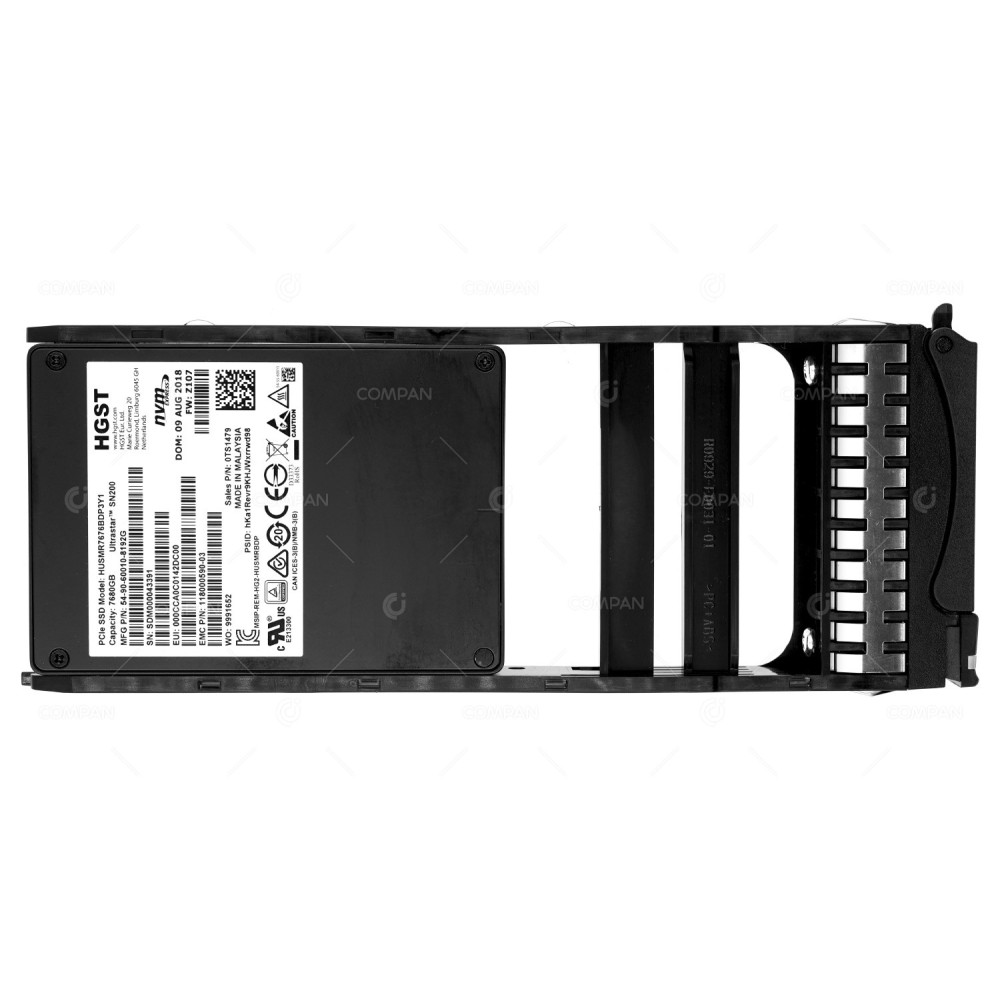 005052698 EMC POWERMAX 7.68TB NVME U.2 PCIE 2.5 SFF SSD HUSMR7676BDP3Y1, 118000590-03
