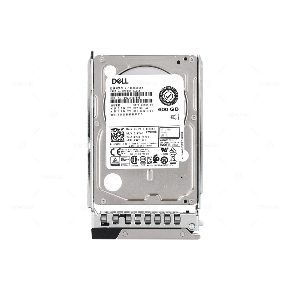 1W7HC-G14 DELL HDD 600GB 15K SAS 12G 2.5" SFF FOR DELL SERVER G14