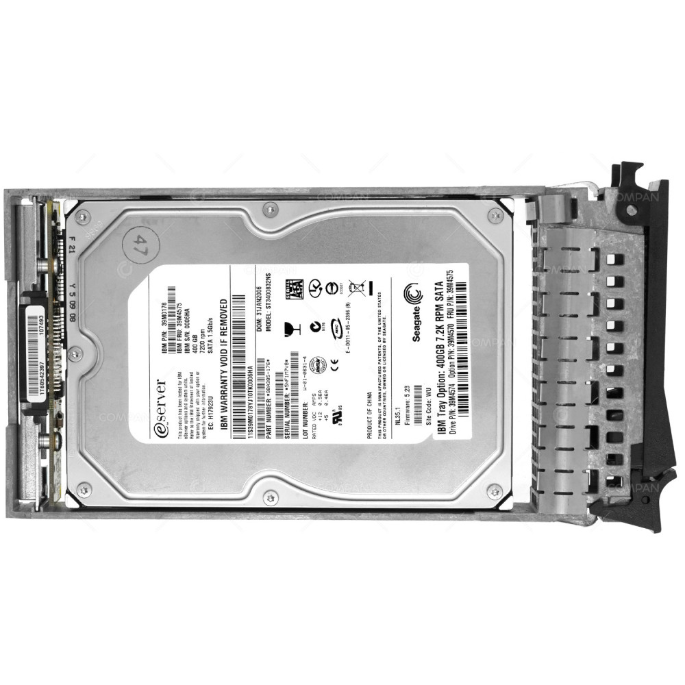 39M4575 IBM HDD 400GB 7.2K SATA 1.5G 3.5" LFF FOR IBM SYSTEM STORAGE DS4000