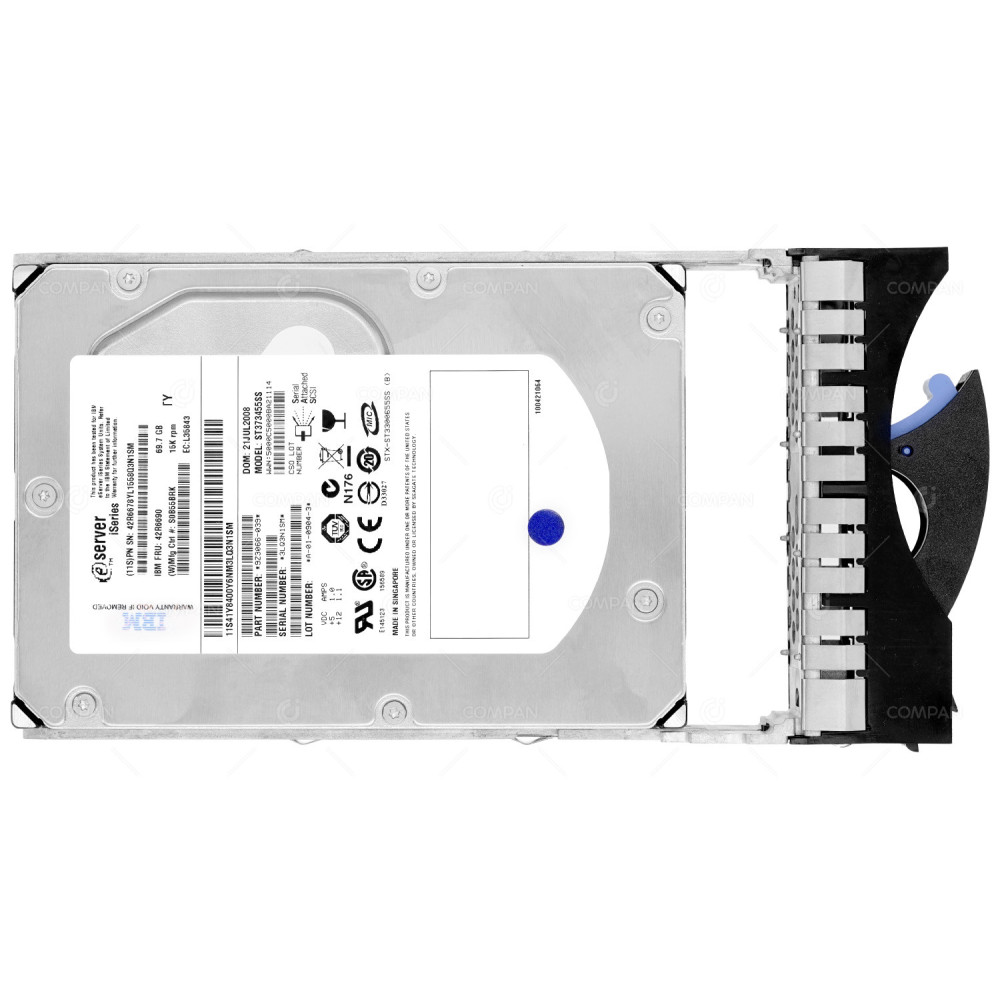 42R6690 IBM 69.7GB 15K RPM SAS 3.5" HARD DRIVE 9Z3066-039, 42R6678