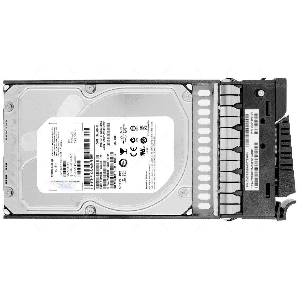 45W8285 IBM XYRATEX HARD DRIVE 2TB 7.2K 6G SAS 3.5 LFF FOR HS-1235T 41Y8471, 9JX248-176, 0954398-04, 0954398-05, ST32000444SS