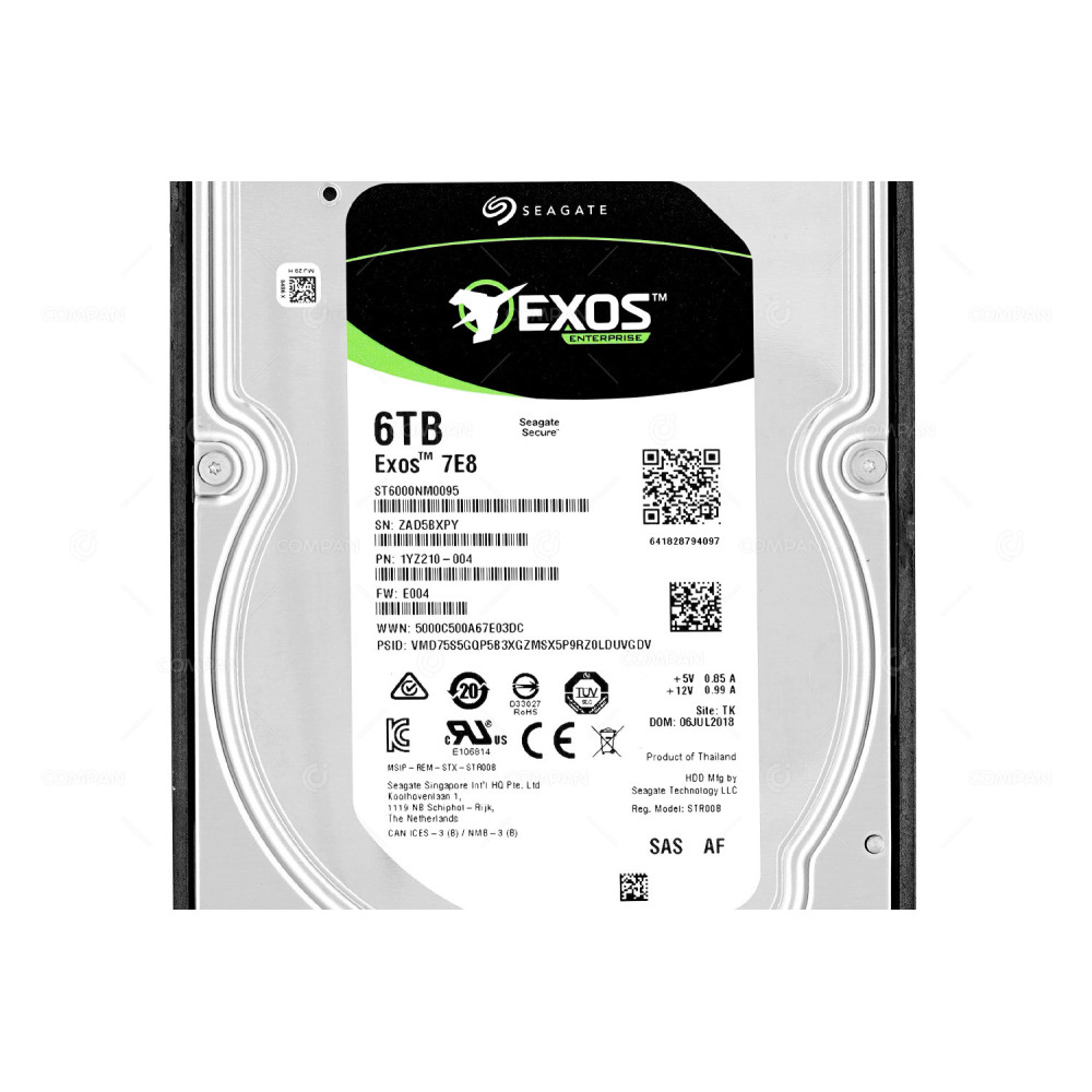 50-00000188-00-01 SEAGATE 6TB 7.2K 12G SAS 3.5 LFF HARD DRIVE FOR D4835 FRUKTXHXE348-01, ST6000NM0095