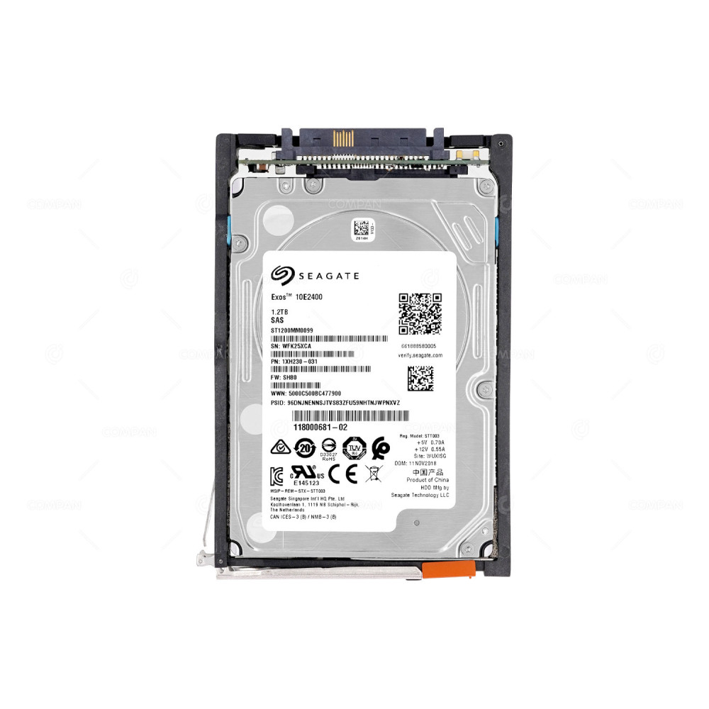 5052959 EMC SEAGATE EXOS 10E2400 HARD DRIVE 900GB 10K 12G SAS 2.5 SFF 118000681-02,ST1200MM0099