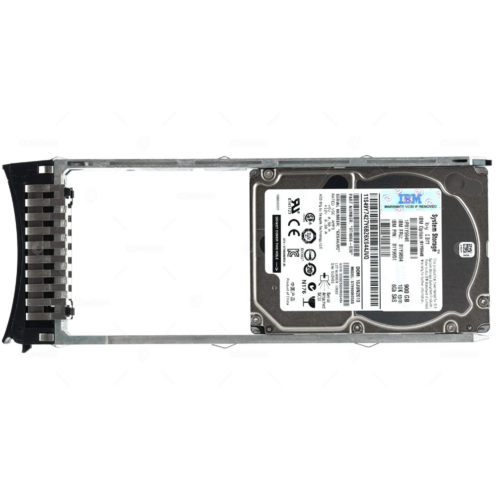 81Y9894 IBM HDD 900GB 10K SAS 6G 2.5" SFF HOT-SWAP FOR SYSTEM STORAGE EXP2524