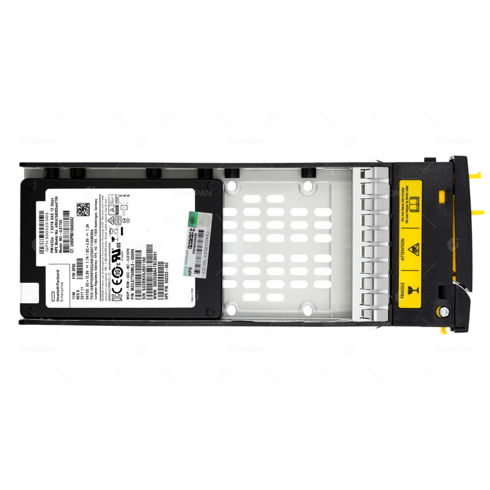 869337-001 HP FLASH SSD 7.68TB SAS 12G 2.5" SFF FOR HPE STORESERV 8200