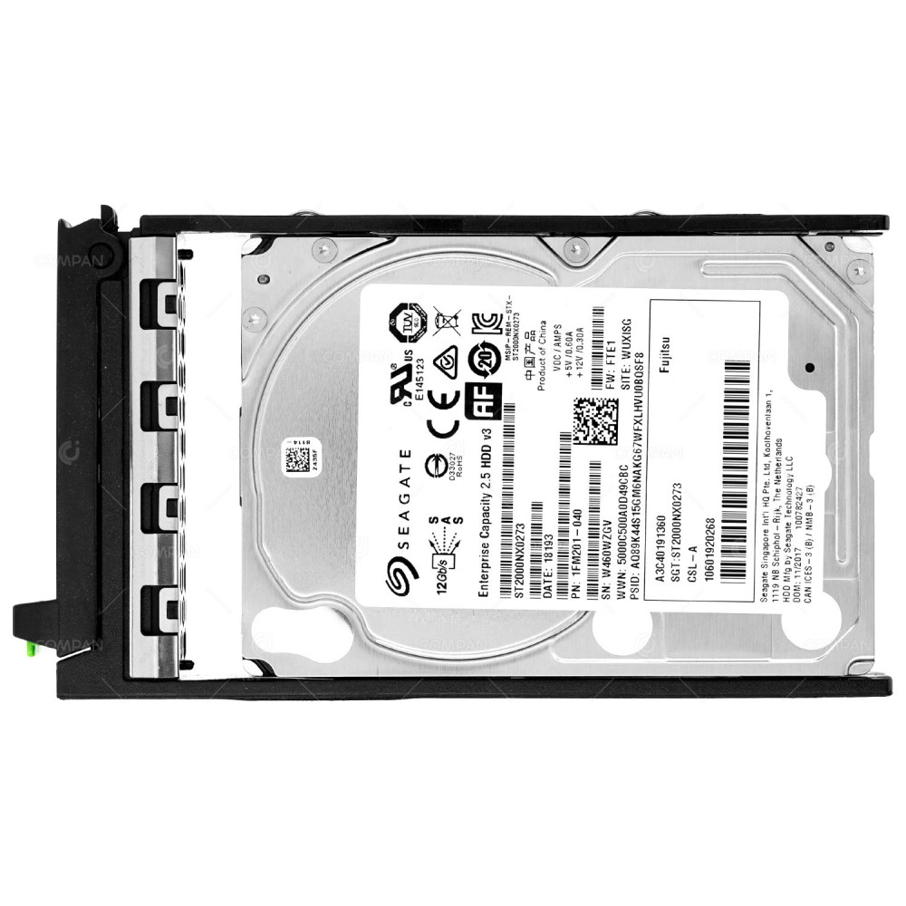 A3C40191360 FUJITSU HDD 2TB 7.2K SAS 12G 2.5" SFF