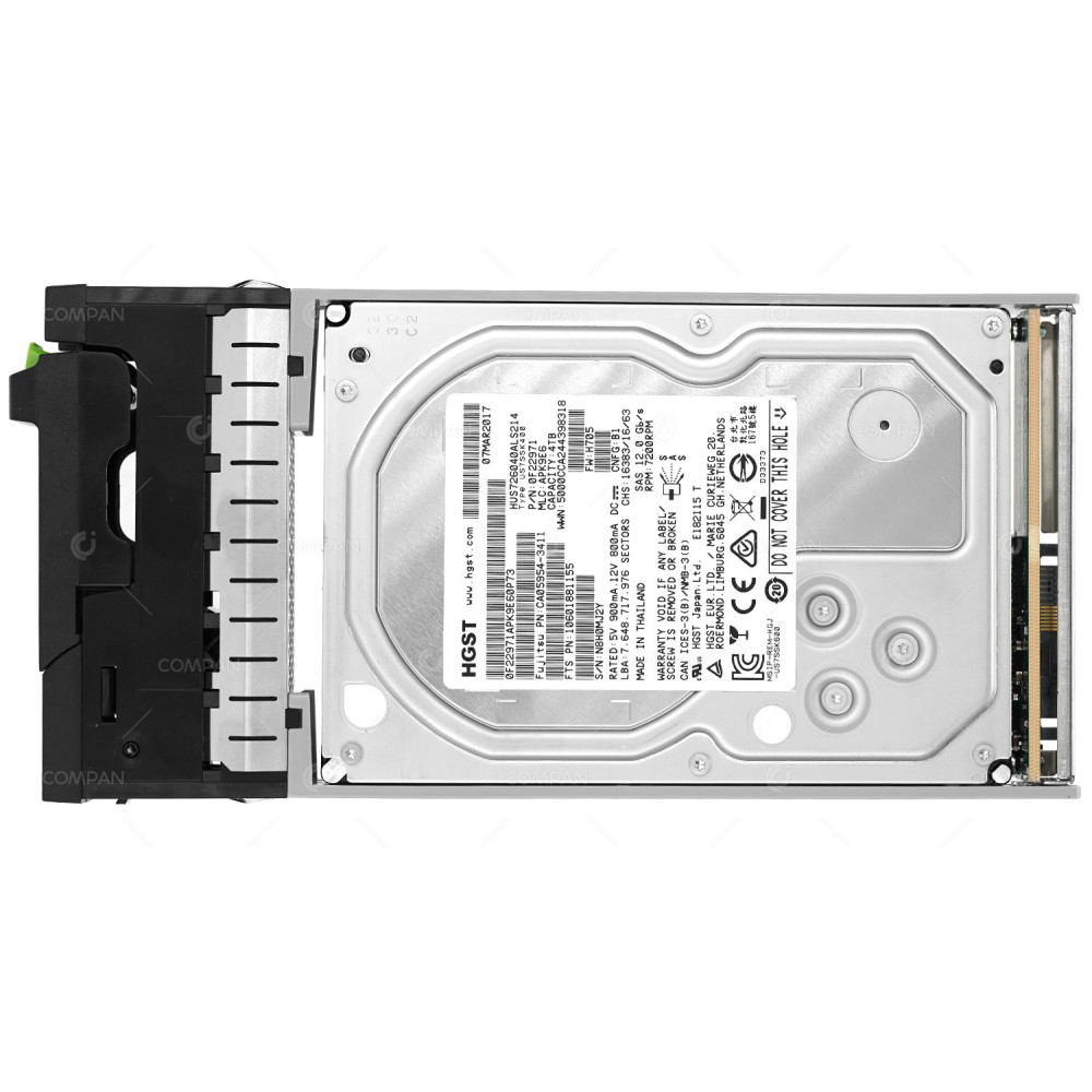CA07670-E164 FUJITSU 4TB 7.2K 12G SAS 3.5 LFF HARD DRIVE FOR DX S3 S800 S6 HUS726040ALS214, CA05954-3411, 10601881155