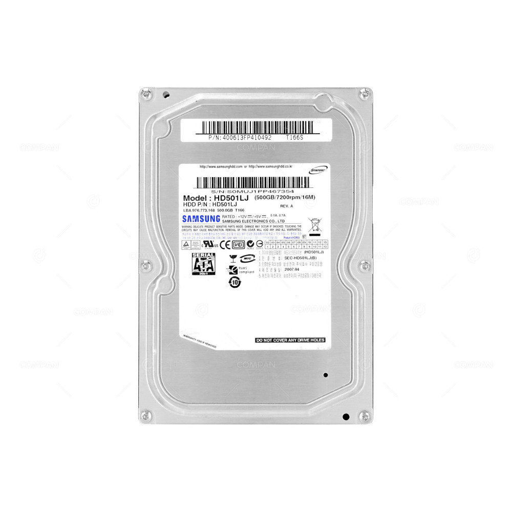 HD501LJ SAMSUNG HARD DRIVE 500GB 7.2K 3.5 LFF SATA -