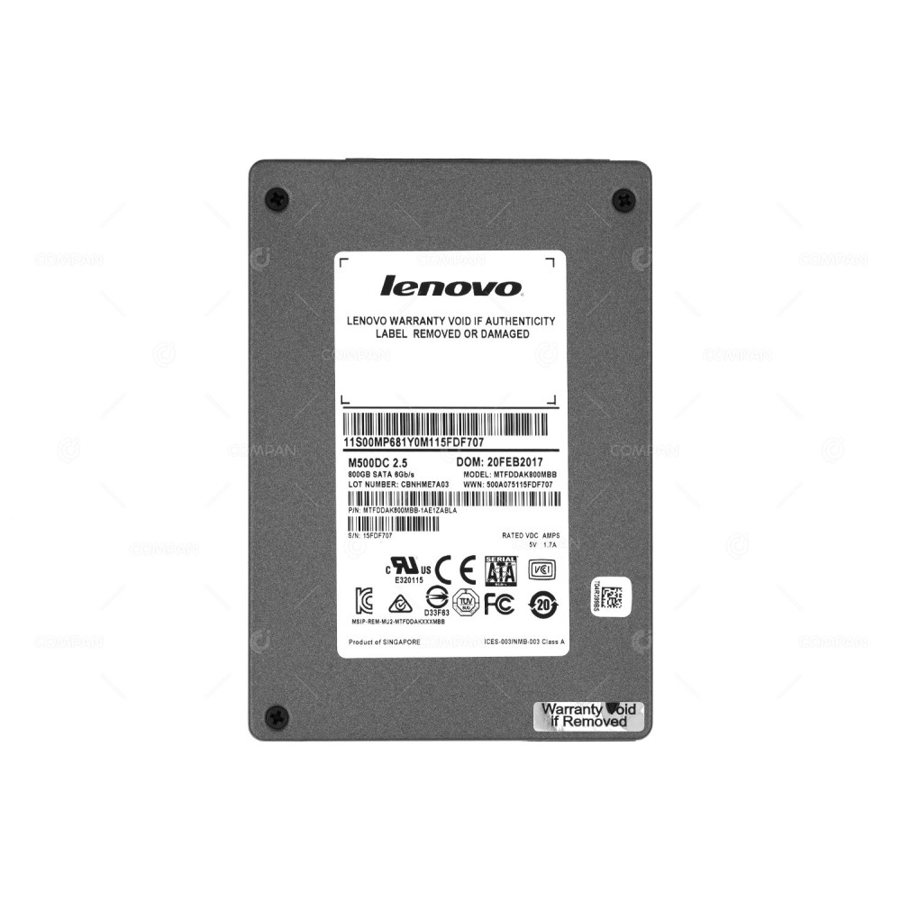MTFDDAK800MBB MICRON 800GB 6G M500DC 2.5 SFF SSD SATA M500DC