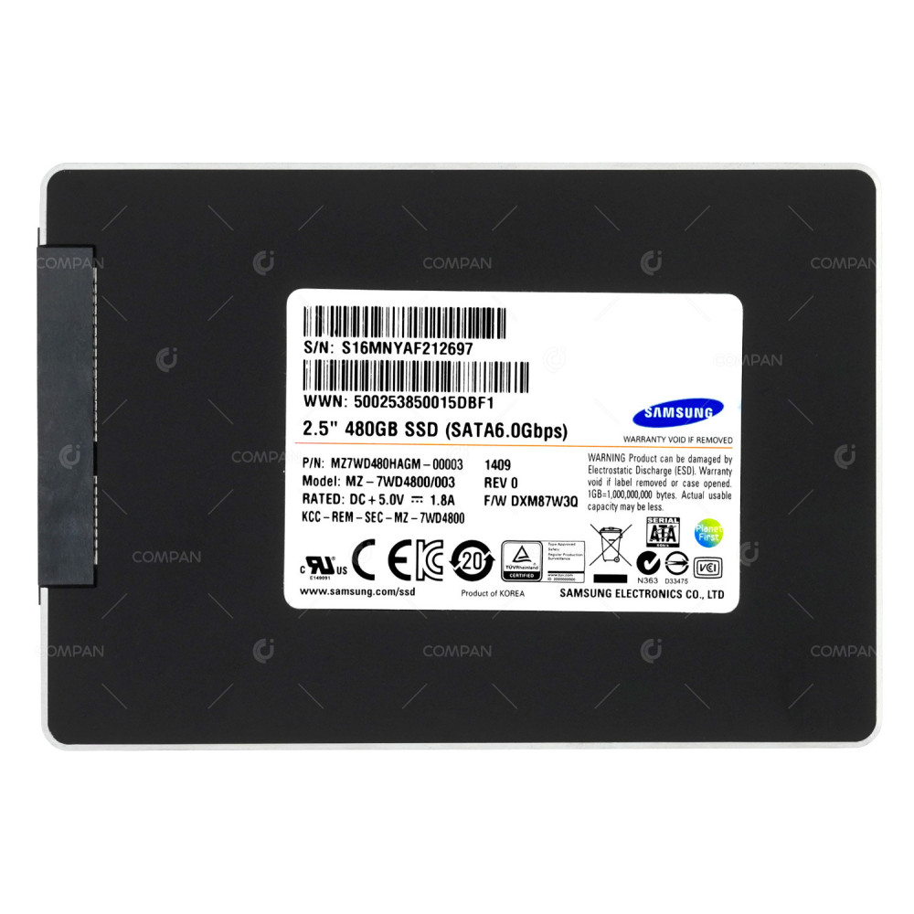MZ-7WD4800 SAMSUNG 480GB 6G SATA 2.5 SFF SSD MZ-7WD4800/003, MZ7WD480HAGM-00003,