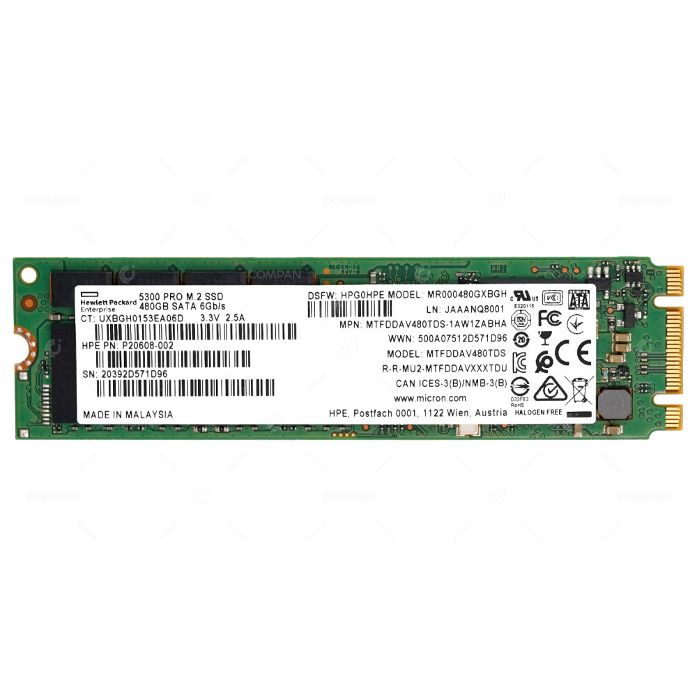 P20608-002 HP SSD 480GB 6G SATA M.2 2280