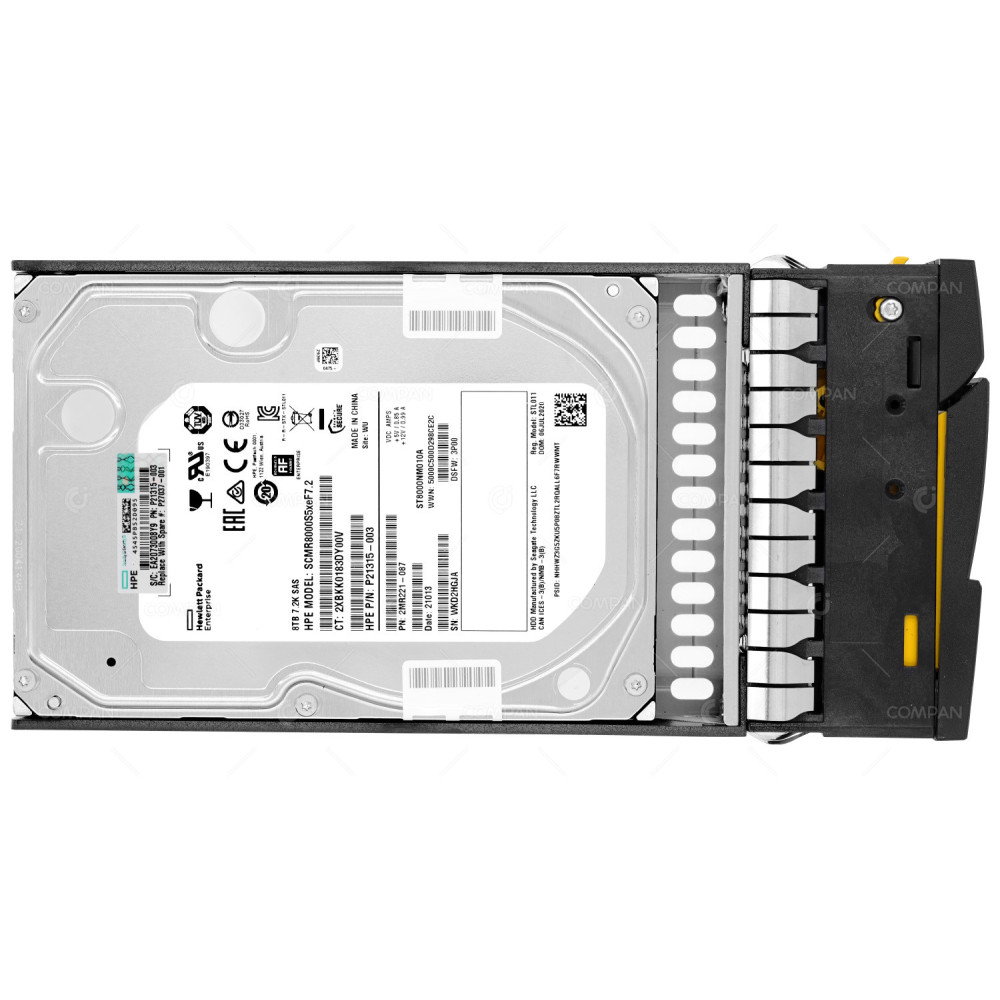 P27037-001 HP 8TB 7.2K 12G SAS 3.5 LFF HARD DRIVE P21315-003, 2MR221-087, ST8000NM010A