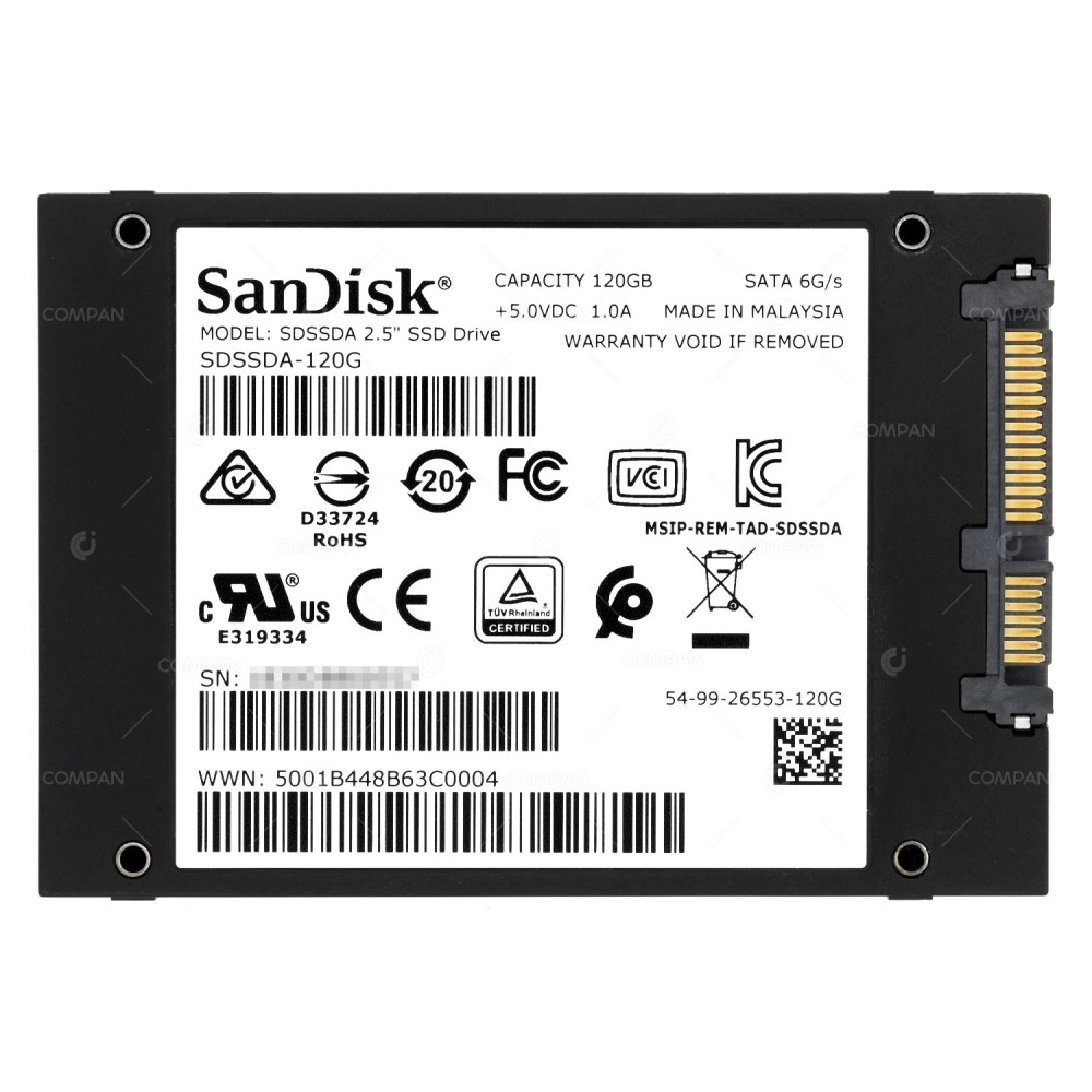 SDSSDA-120G SANDISK 120GB 2.5 SFF 6G SATA SSD -