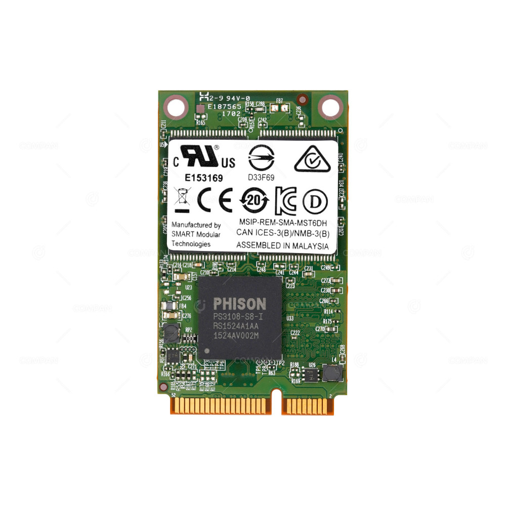 SHMST6D032GHM11EMC EMC  SMART MODULAR 32GB 6G MSATA PCIE SSD FOR NL410 118000100