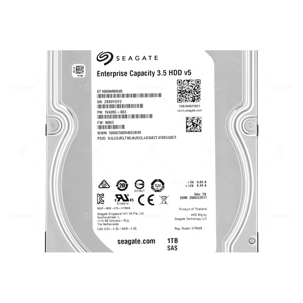 ST1000NM0045 SEAGATE 1TB 7.2K 12G SAS 128MB CACHE 3.5 LFF HARD DRIVE 1V420C-003