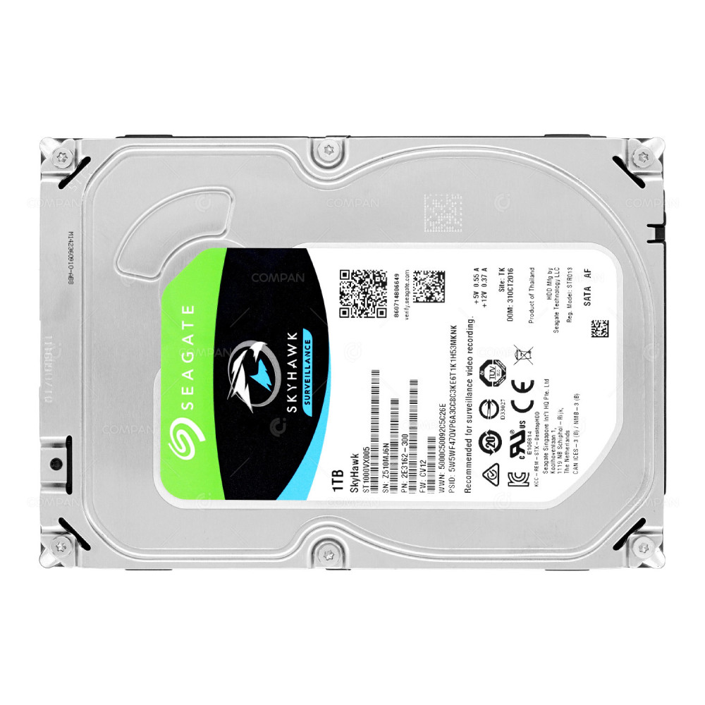 ST1000VX005 SEAGATE SKYHAWK 1TB 5.4K 6G SATA 64MB CACHE 3.5 LFF HARD DRIVE 2E3162-300