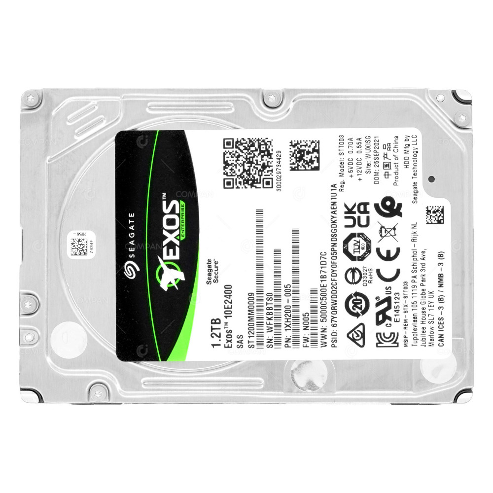 ST1200MM0009 SEAGATE EXOS 1.2TB 10K 12G SAS 128MB CACHE 2.5 SFF HARD DRIVE 1XH200-005