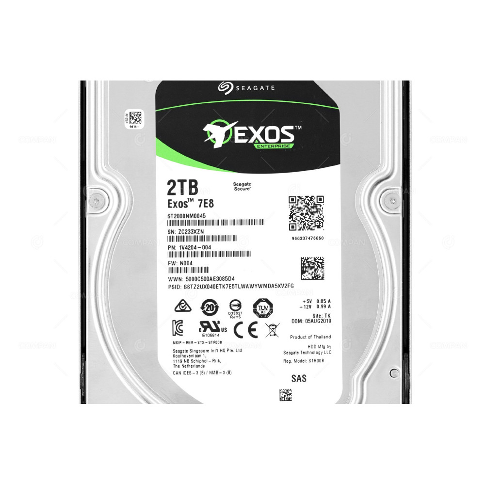 ST2000NM0045-NIMBLEES3 HPE HARD DRIVE 2TB LFF 3.5 7.2K 12G SAS FOR NIMBLE STORAGE ES3 1V4204-004, ST2000NM0045