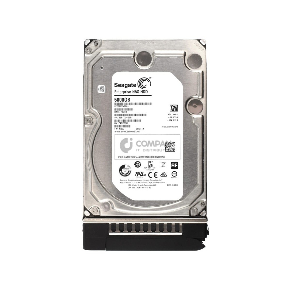 ST5000VN0001 SEAGATE HARD DRIVE 5TB 7.2K 6G 128MB 3.5 SATA LFF -