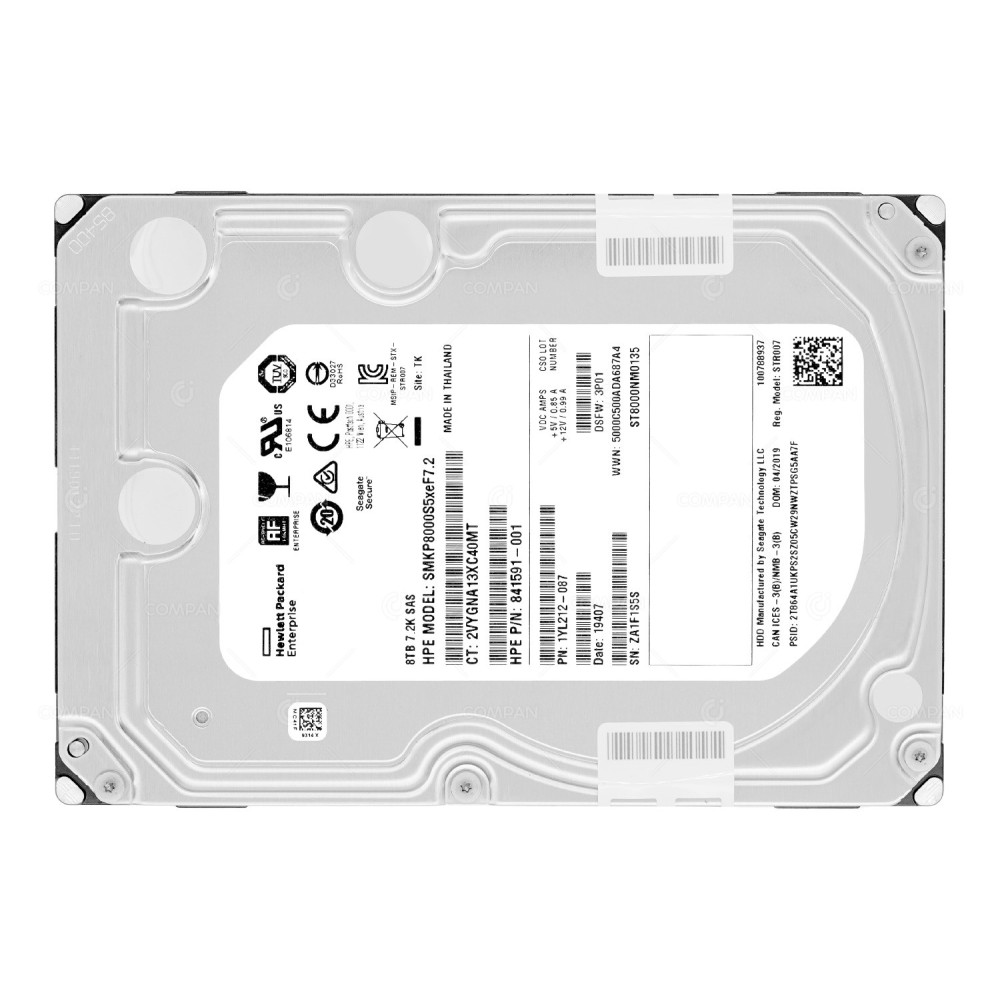 ST8000NM0135 SEAGATE HARD DRIVE 8TB 7.2K 12G SAS 3.5 LFF -