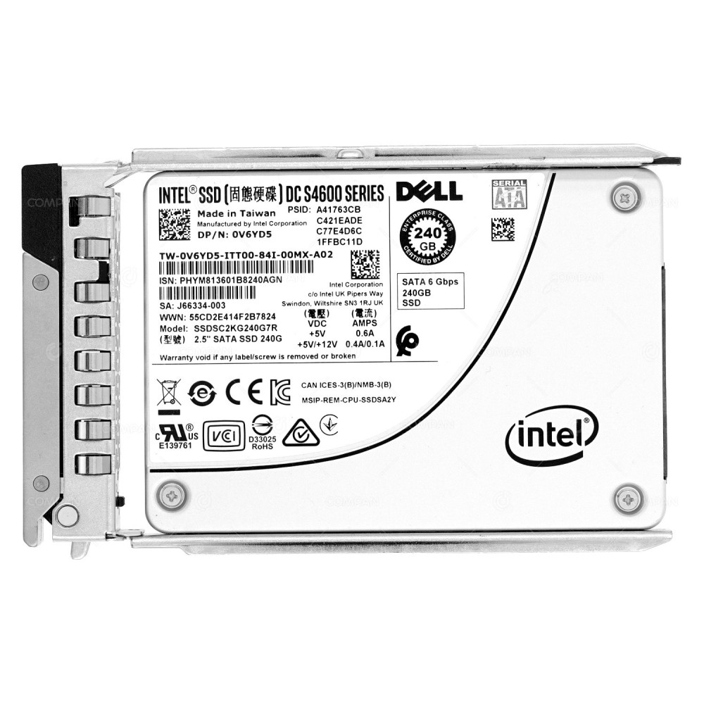 V6YD5 G14 DELL SSD 240GB SATA 6G 2.5" SFF HOT-SWAP G14
