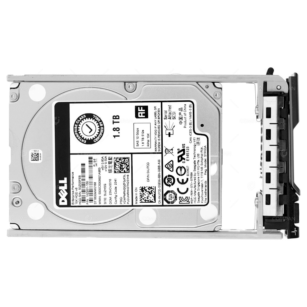 VJ7CD DELL HDD 1.8TB 10K SAS 12G 2.5" SFF HOT-SWAP FOR POWEREDGE G11 G12 G13