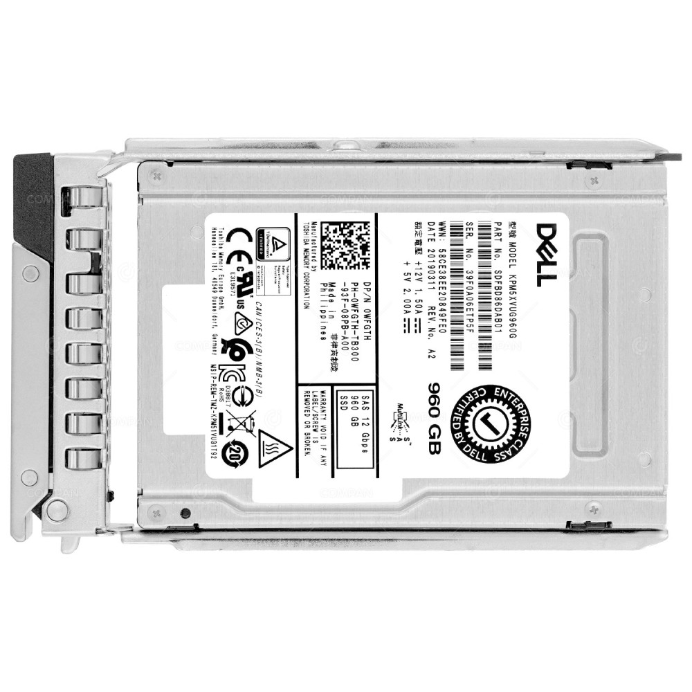 WFGTH G14 DELL SSD 960GB SAS 12G 2.5" SFF FOR DELL G14