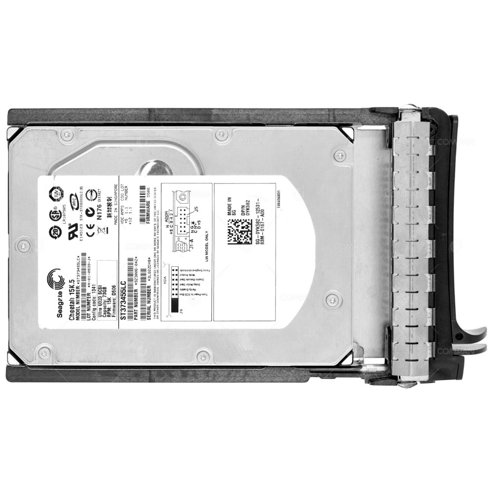 YK582 DELL HARD DRIVE 73GB 15K U320 SCSI 3.5LFF 0YK582, ST373455LC