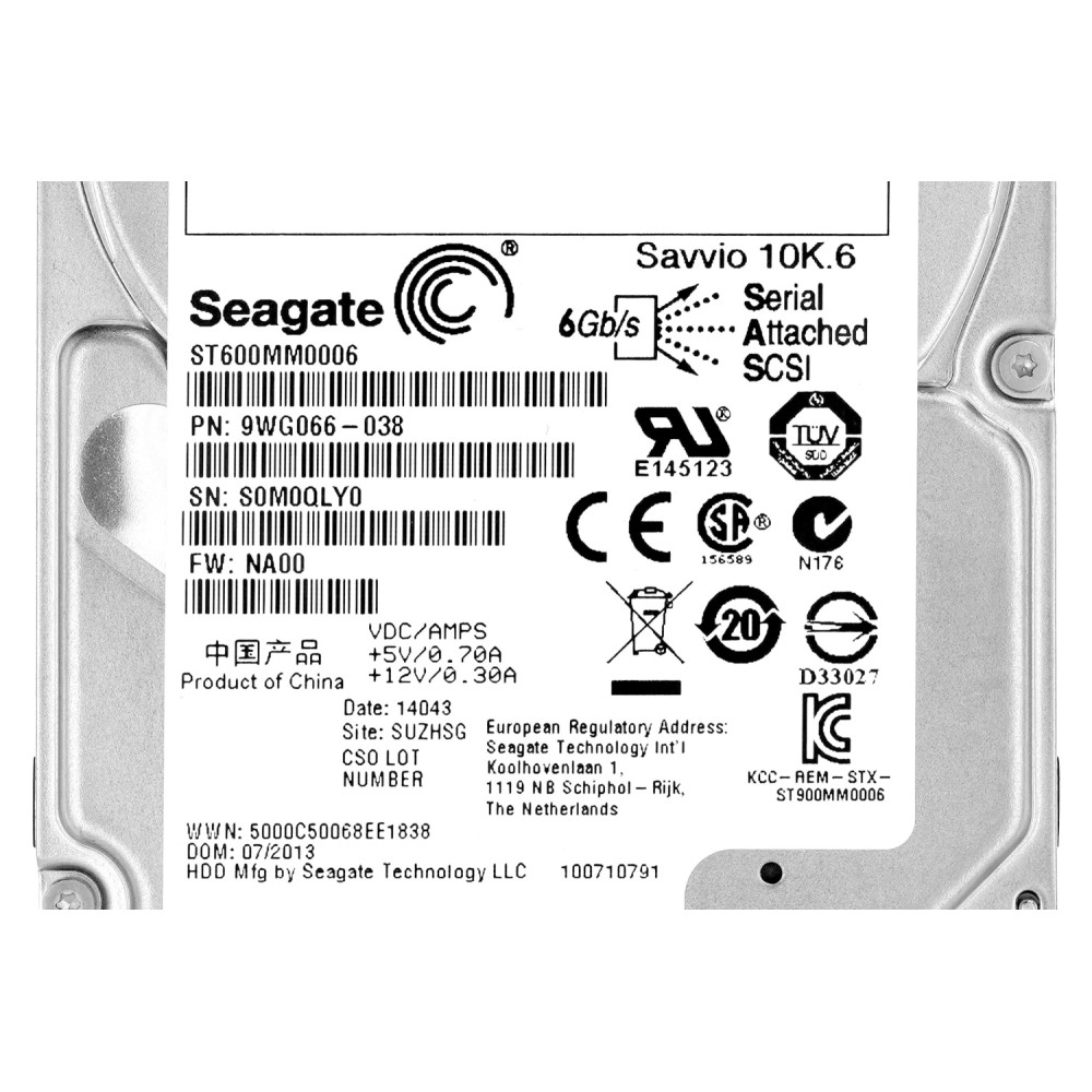 ST600MM0006 SEAGATE HDD 600GB 10K SAS 6G 2.5" SFF HOT-SWAP