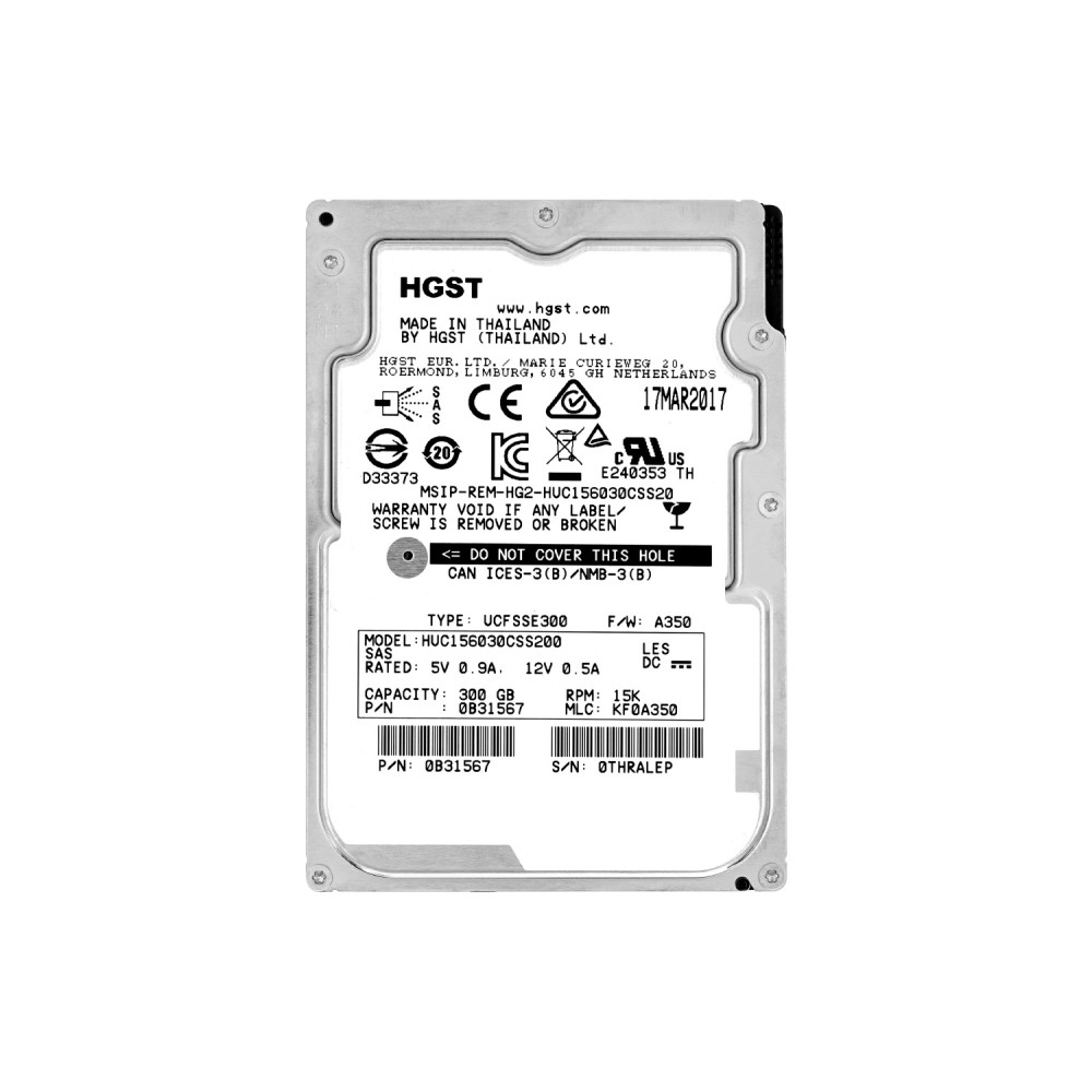 HUC156030CSS200 HGST HDD 300GB 15K SAS 6G 2.5" SFF HOT-SWAP