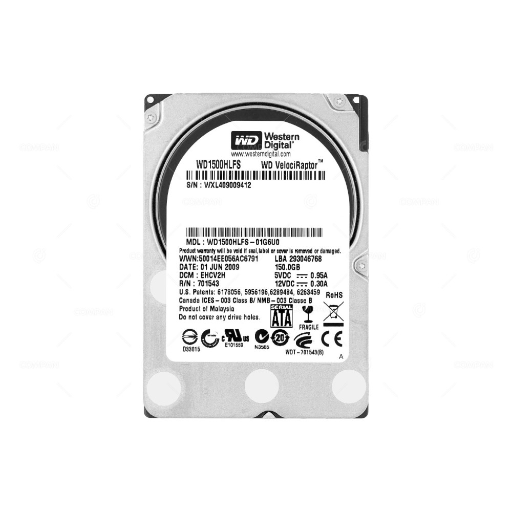 WD1500HLFS WD HDD 150GB 10K SATA 3G 16MB CACHE 3.5" LFF
