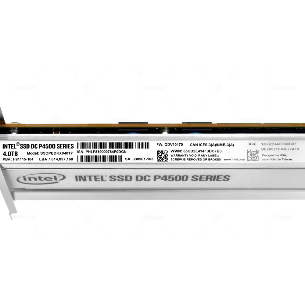 SSDPEDKX040T7 INTEL DC P4500 4TB NVME SSD PCIE 3.0 X4