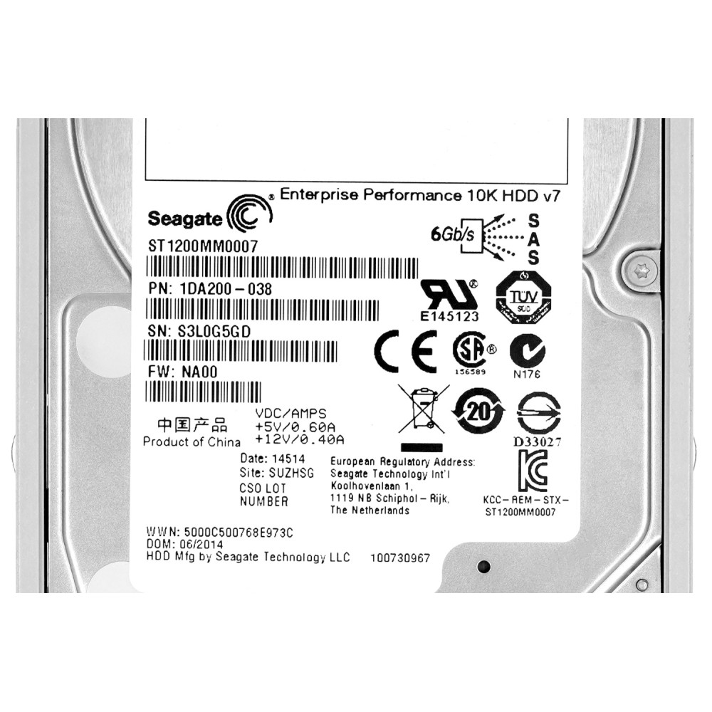 ST1200MM0007 SEAGATE HDD 1.2TB 10K SAS 2.5" HOT-SWAP FOR DELL SERVERS