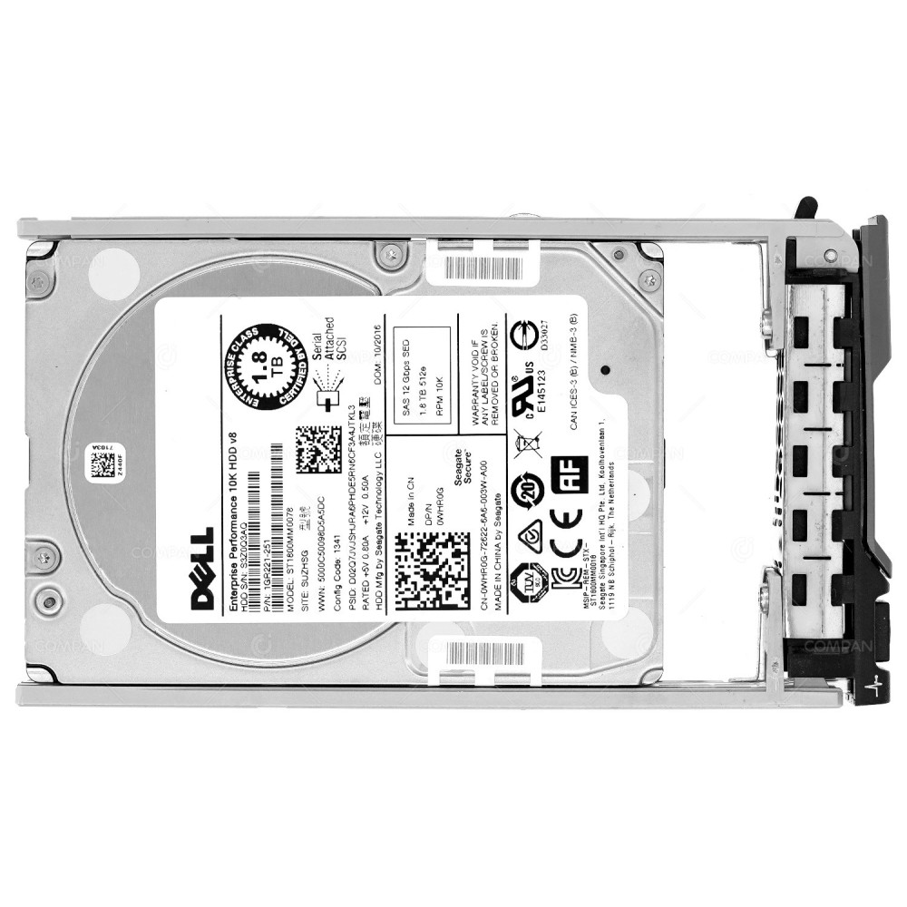 WHR0G DELL HDD 1.8TB 10K SAS 12G 2.5" SFF