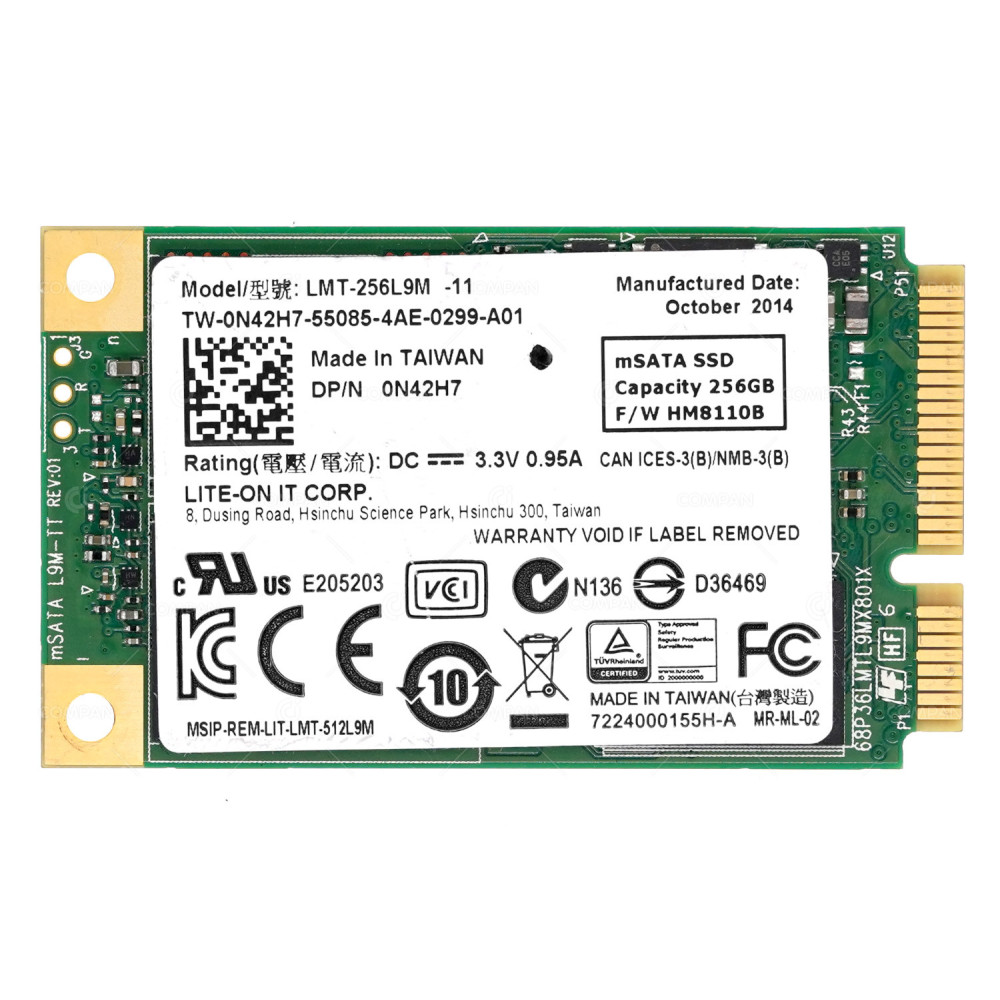 N42H7  DELL 256GB 6G MSATA FLASH NAND SSD