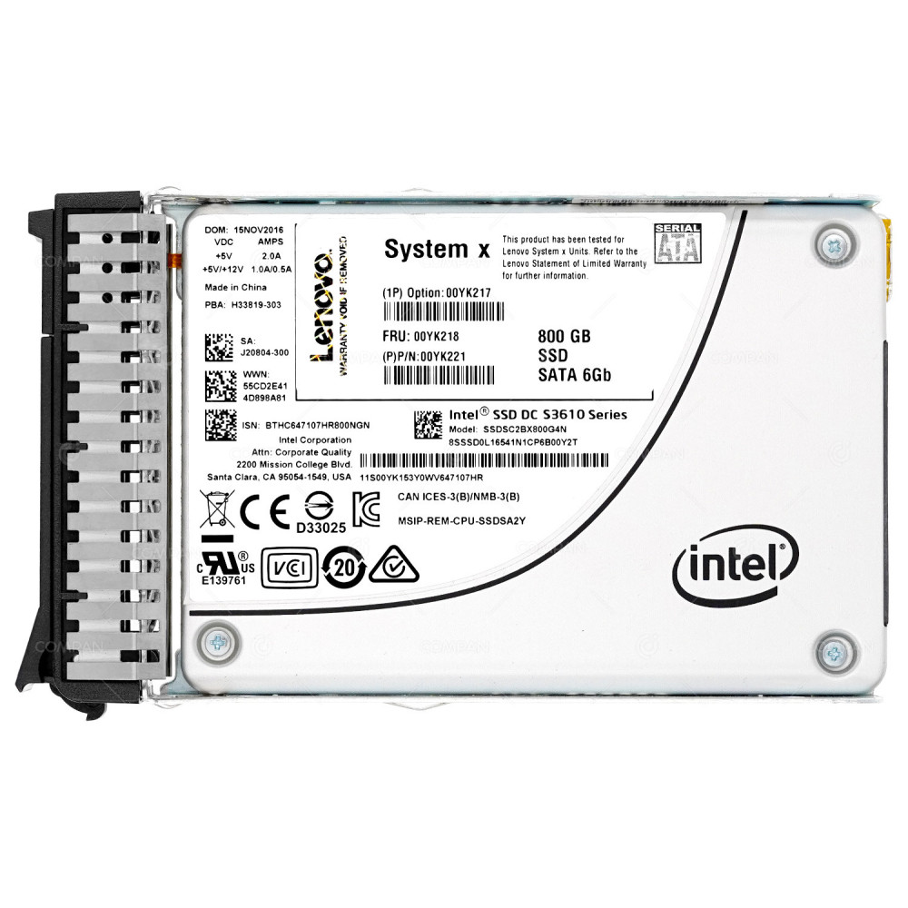 00YK218 LENOVO SSD 800GB SATA 6G 2.5" SFF