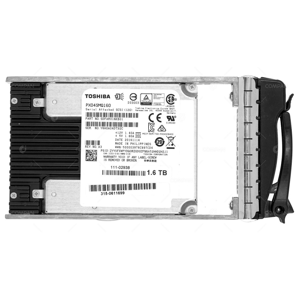 111-02938 NETAPP SSD 1.6TB SAS 12G 2.5" SFF FOR NETAPP E-SERIES