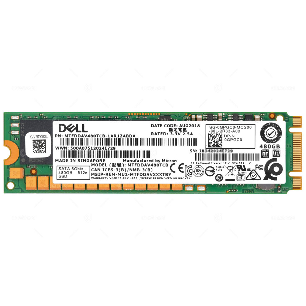 GPGC0 DELL SSD 480GB M.2 2280